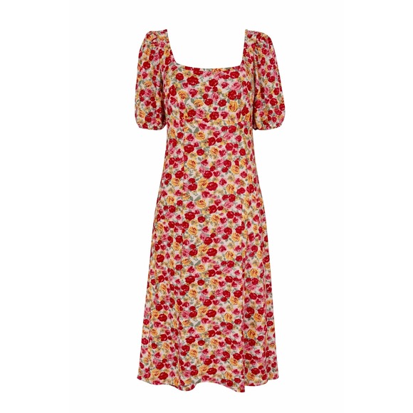 Miss Selfridge Dresses & Skirts - MIss Selfridge Midi puff sleeve midi dress with side slit-Size 4